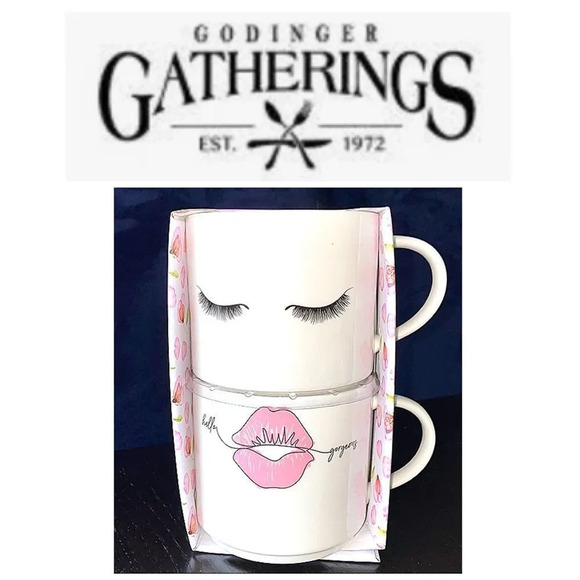Godinger Gatherings Stacking Mugs - Picture 1 of 5